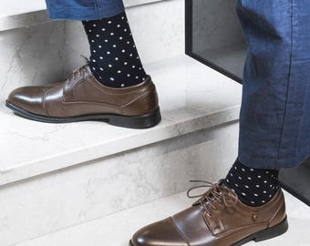 slim fit dress slacks Argyle Socks / Navy – Front General Store main image 1