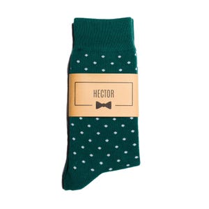 Cream And Emerald Polka Dot Men's Shorts main image 0