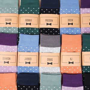 Personalized Socks for Groomsmen Gifts | 30 Colors and Designs | Groomsmen Socks, Wedding Party Socks, Groomsmen Accessories