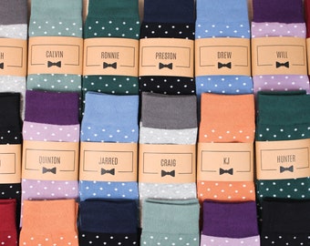 Personalized Socks for Groomsmen Gifts | 30 Colors and Designs | Groomsmen Socks, Wedding Party Socks, Groomsmen Accessories