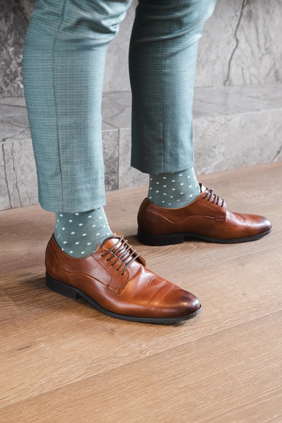 sage green mens dress socks The Argyle Socks Light Green – Augusta the Brand main image 1