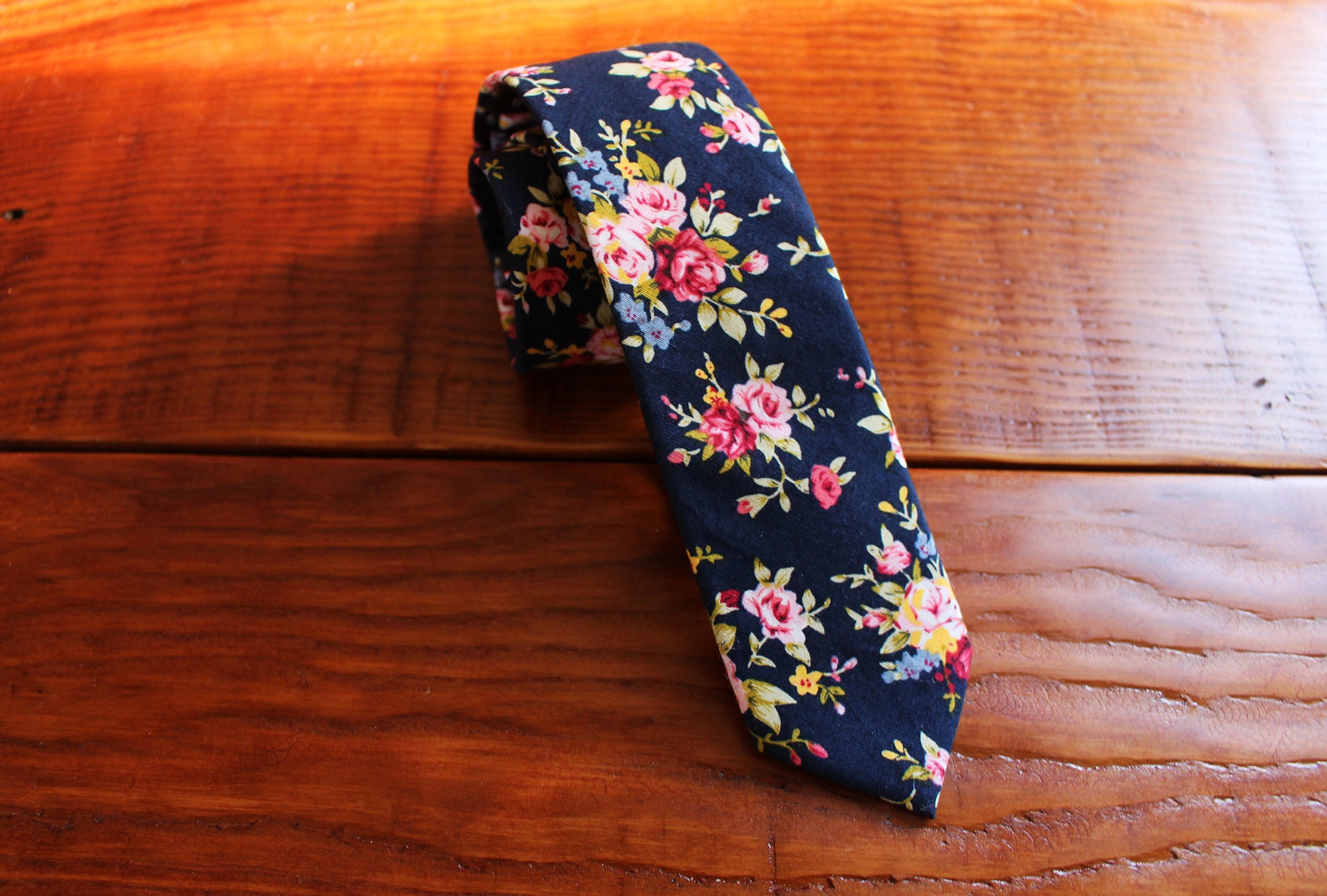 Gift Box Groomsmen Cotton Slim Tie Print Flower Necktie for Wedding Dances Missions Belluno Floral Skinny Tie for Men 