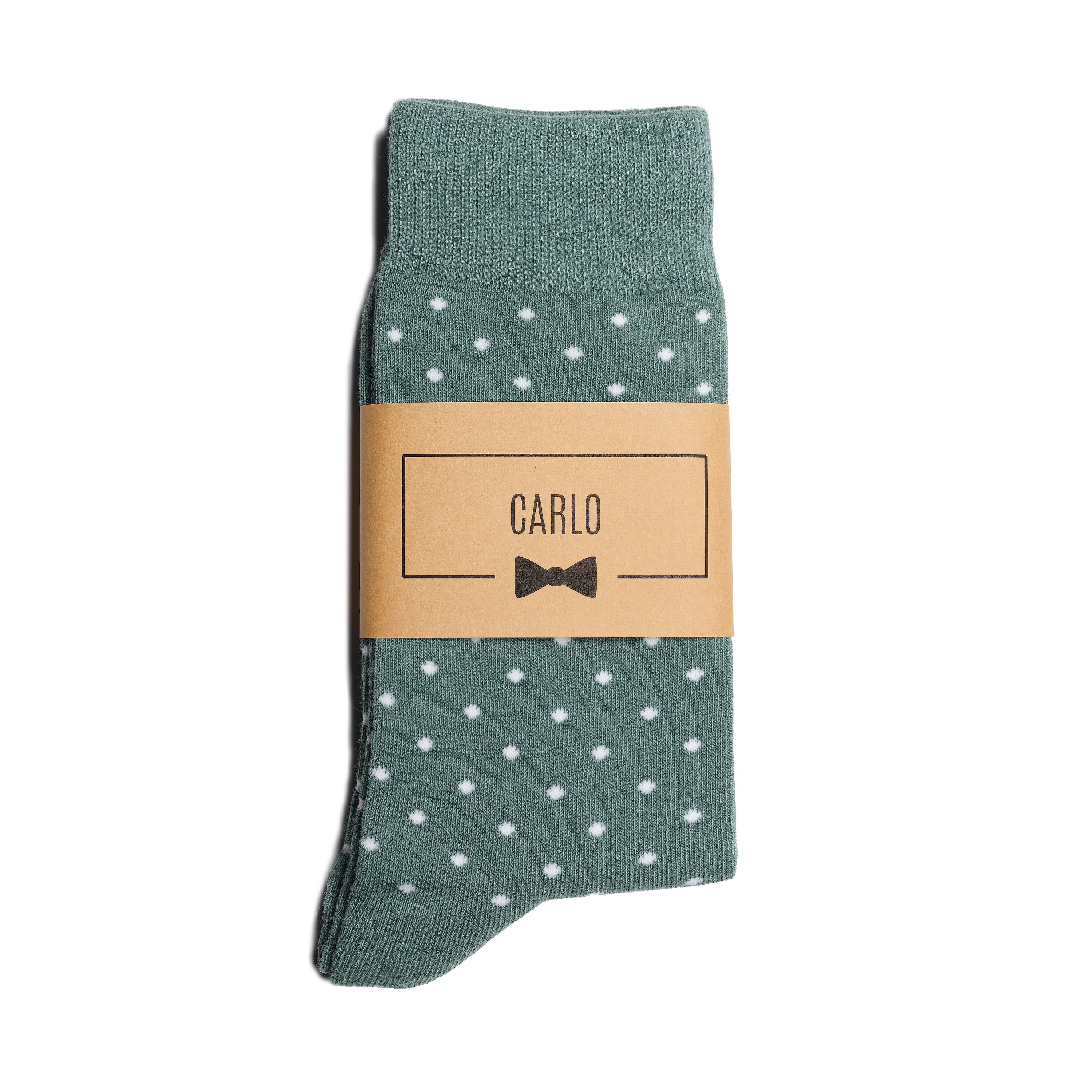 Personalized Groomsmen Socks Sage Green Polka Dot Wedding Etsy