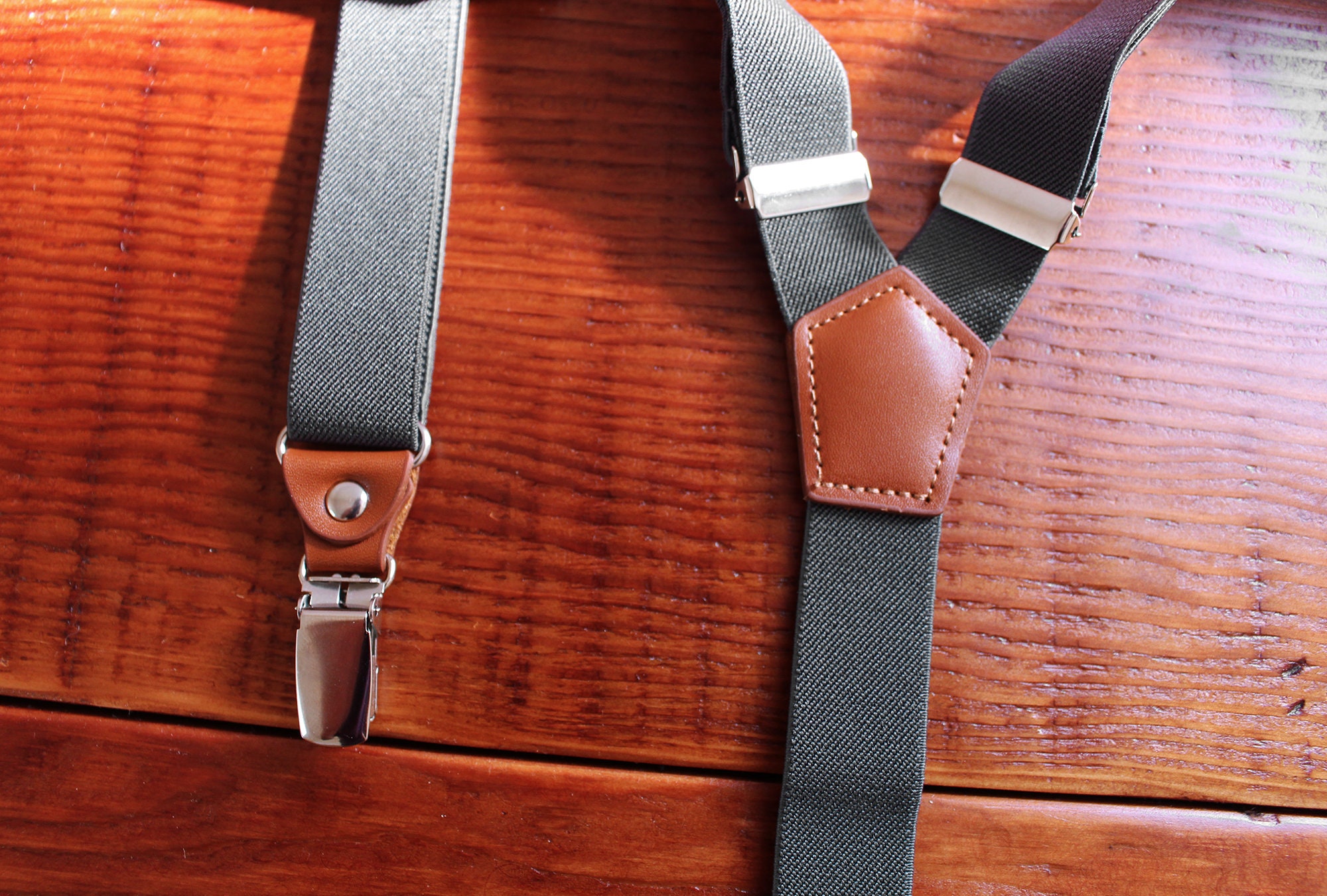 Charcoal Grey Suspenders Premium Men's Suspenders Etsy
