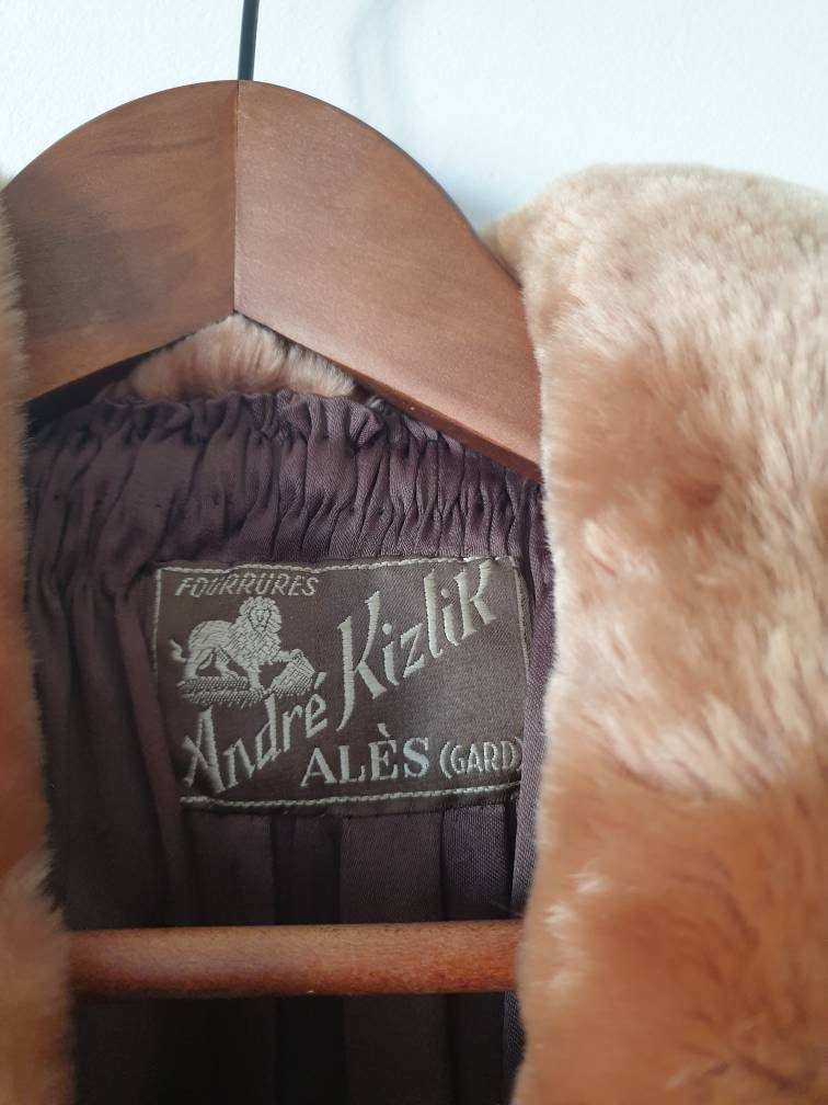 Manteau en mouton dor?� fourrure veste sheep fur jacket vintage 70s made in France - Etsy France