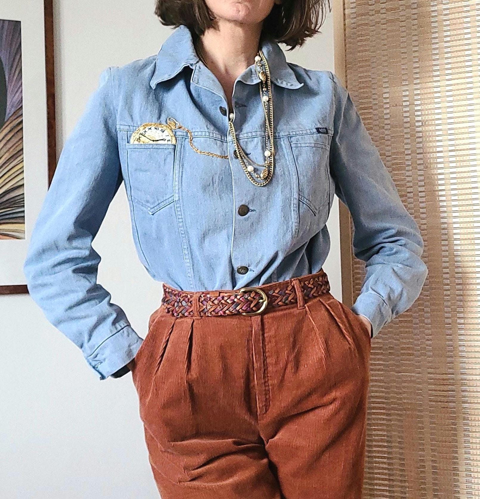 1981 trompe l'oeil ワイドジーンズ Trompe L'oeil Denim - Etsy