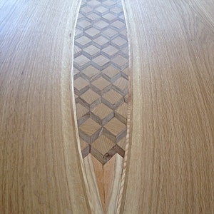 Massive Oak handmade live edge wood dinning table image 3