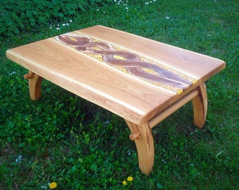 Unique oak coffee table