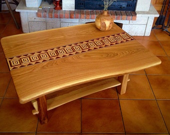 Unique hand made live edge oak coffee table