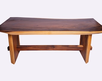 Wood Live Edge One Slab Massive Dining Conference Table