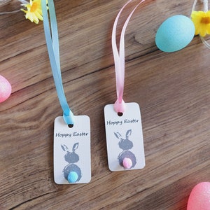 Paaslabels, paascadeau, label konijn, paashaas, label konijn, paascadeau, paascadeau voor kinderen, paasfeest, hoppig Pasen, blauw, roze