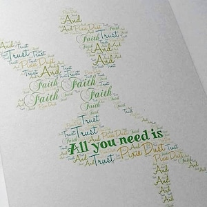 Tinkerbell Geburtstagskarte, Fairy Karte, Fairy Geburtstagskarte, Disney Karte.