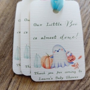 Piccolo tesoro, baby shower, etichette, etichette per bomboniere, etichette per bomboniere, neonato di Halloween, neonato autunnale, futura mamma, baby shower di Halloween