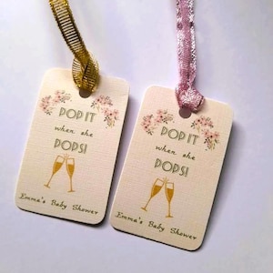 Prosecco Tags, Babyparty Geschenkanhänger, Prosecco Babyparty, Babyparty Geschenkanhänger, Babyparty Geschenkanhänger, Prosecco, Babyparty, Salbei grün.