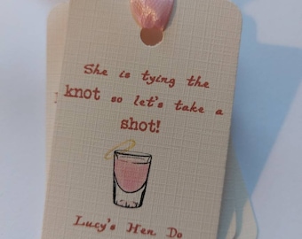 Let's take a shot tags, Hen party tags, shots hen party, Hen party favour tags, Hen party favor tags, shots, Hen party