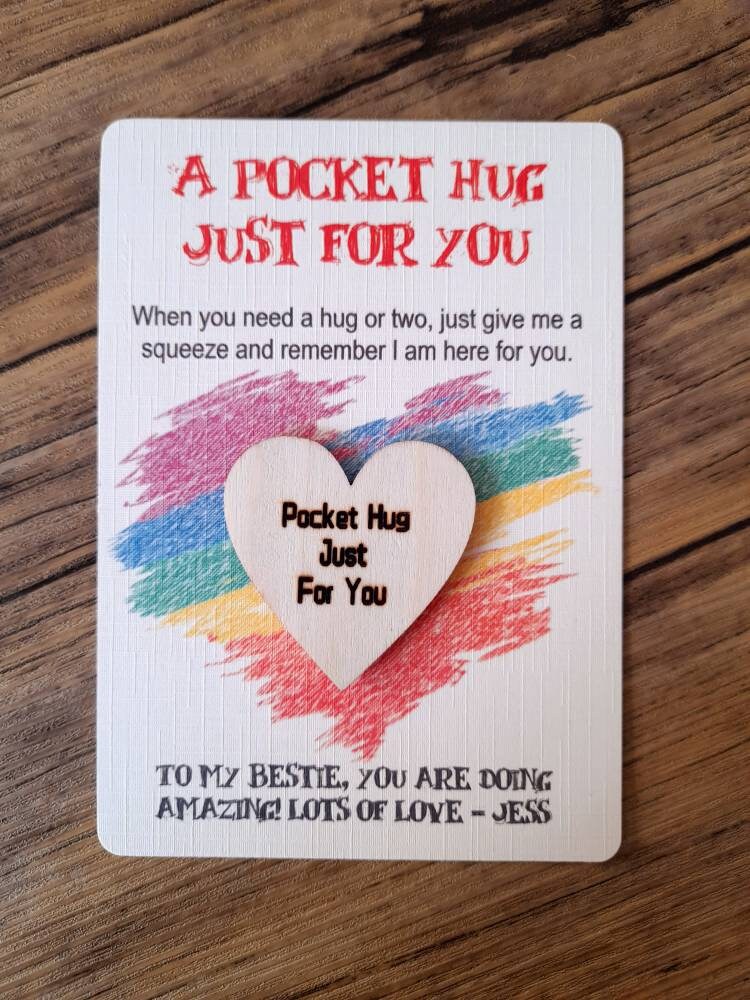 Pocket Hug Pocket Hug Token Friendship Gift Hug Token Best Etsy UK