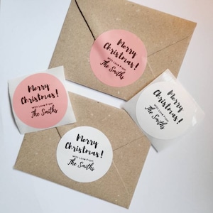 Personalisierte Weihnachtsaufkleber, Weihnachtsaufkleber, Weihnachtskarte Siegel, Weihnachten, personalisierte Weihnachten, mit Liebe von, Aufkleber