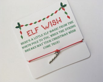 Elf wish bracelet, elf gift, Christmas stocking filler, Christmas gift, Christmas wish bracelet, elf present, elf wish.