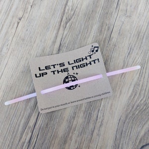 Cadeau de bâton lumineux du nouvel an, bâton lumineux, baguette lumineuse, carte pour bâtons lumineux, étiquette, bâtons lumineux de mariage, fête, nouvel an, discothèque