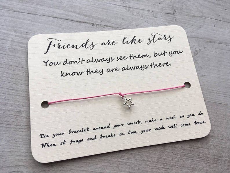 Friendship bracelet, Friendship gift, Wish bracelet , Best friend gift, Friends are like stars, Special friend gift, Thank you gift. image 3