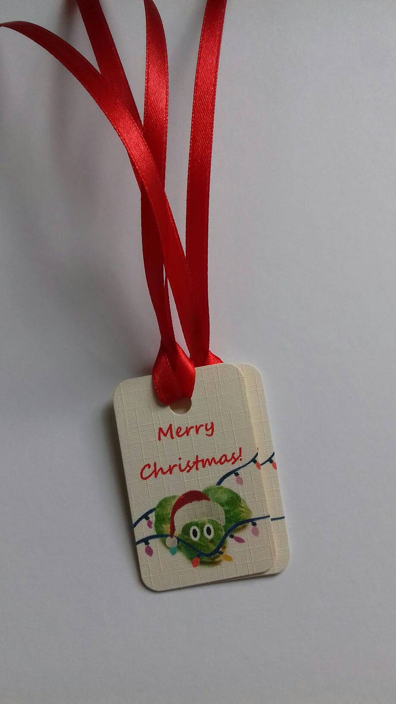 Christmas tags, funny Christmas tags, Brussel sprout tags, Christmas Brussel sprout, humorous Christmas tags, present labels, gift tags. image 5