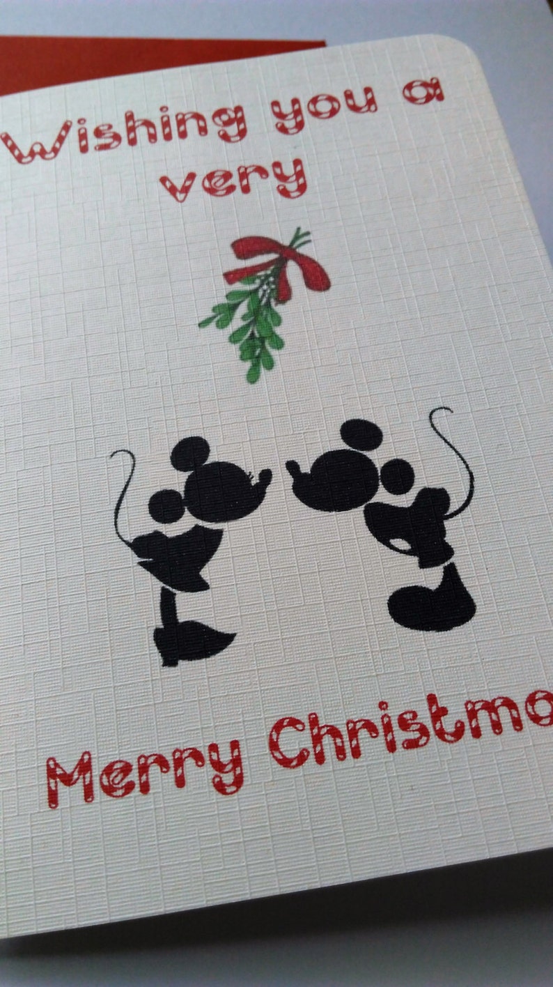 Disney Christmas Card Mickey and Minnie Card Card Pack. - Etsy
