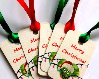Funny Brussel Sprout Christmas Gift Tags, Humorous Present Labels