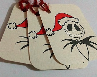 Christmas gift tags, Jack Skellington Christmas tags, Disney Christmas tags, Nightmare before Christmas tags, Alternative Christmas tags.