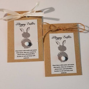 Easter gift, Easter seed packet, Send a gift, Easter seeds, Easter gift for kids, Easter flowers, Alternative favour, vegan Easter gift.
