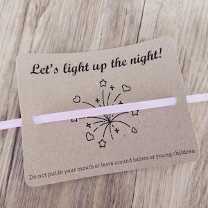 Cadeau de bâton lumineux du nouvel an, bâton lumineux, baguette lumineuse, carte pour bâtons lumineux, étiquette, bâtons lumineux de mariage, fête, nouvel an, discothèque