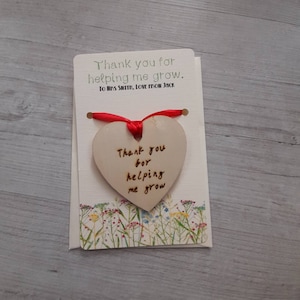 Thank you Teacher gift, End of year gift, Thank you gift, Thank you for helping me grow, Teaching assistant gift, Teacher Christmas present