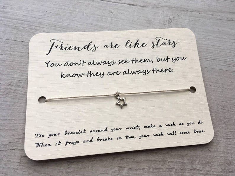 Friendship bracelet, Friendship gift, Wish bracelet , Best friend gift, Friends are like stars, Special friend gift, Thank you gift. image 4