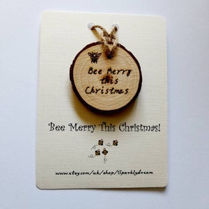 Bee tree decoration, bee Christmas decor, Christmas bee, eco gift, bee, bee decor, wooden Christmas tree decoration, vegan Christmas.