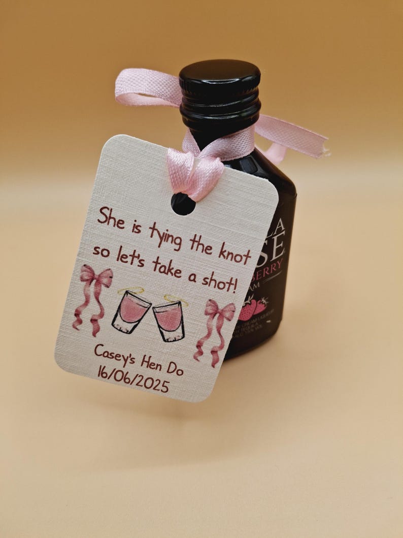 Personalized Hen Party Shot Tags, Ivory Linen Card Stock - Etsy UK