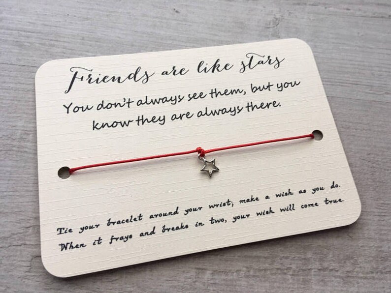 Friendship bracelet, Friendship gift, Wish bracelet , Best friend gift, Friends are like stars, Special friend gift, Thank you gift. image 5