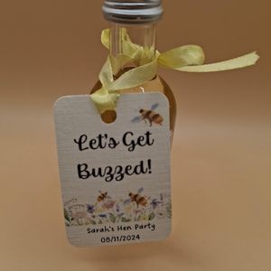 Biene Hen Party Mitbringsel Tags, Personalisierte Wildblumen, Leinen Karton