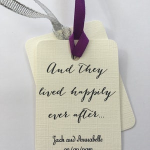 Wedding favour tags, Wedding favor tags, Disney wedding, Wedding tags, Disney wedding tags, Happily ever after, Personalized wedding.