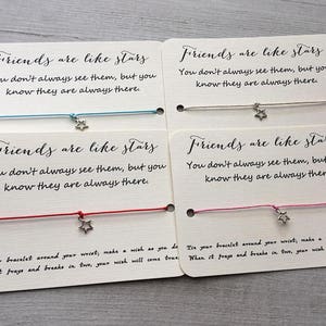 Friendship bracelet, Friendship gift, Wish bracelet , Best friend gift, Friends are like stars, Special friend gift, Thank you gift.