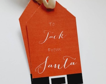 Santa gift tags, from Santa,  Christmas eve box, Christmas tags, present from Santa
