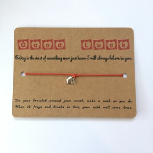 Starting school gift,First day of school gift,Back to school party, Back to school favor, school wish bracelet, good luck wish bracelet.