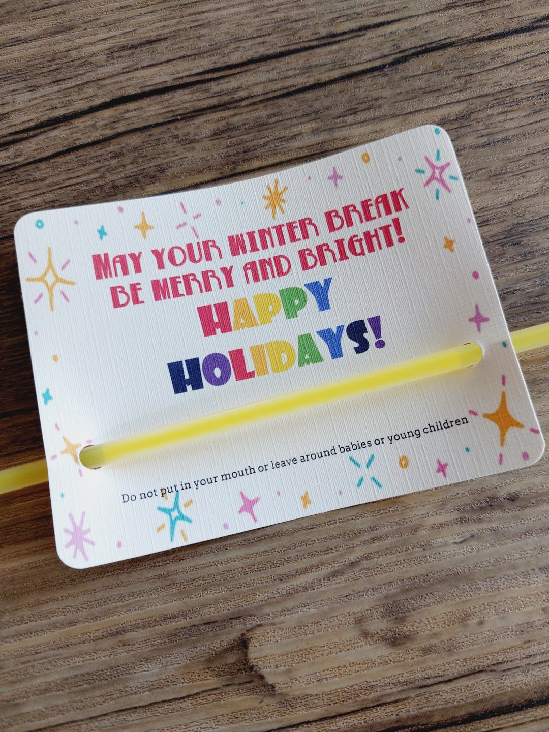 Christmas Glow Stick Gift, Christmas End of Year Gift, Student Gift