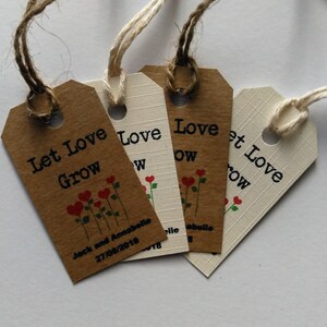 Lassen Sie Liebe wachsen, Blumen Hochzeit Gunst, Samen Hochzeit Gunst, Hochzeit Gunsten Tags, Hochzeit Gunsten, Samen Gunst, Blumenbevorzugung, Blumenanhänger.