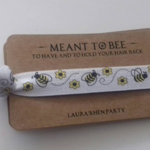 Hen party gift, Bee Hen party, Summer Hen party, Hen party favour, Hen favor, Hen party, Hair tie, Hen party hair tie.