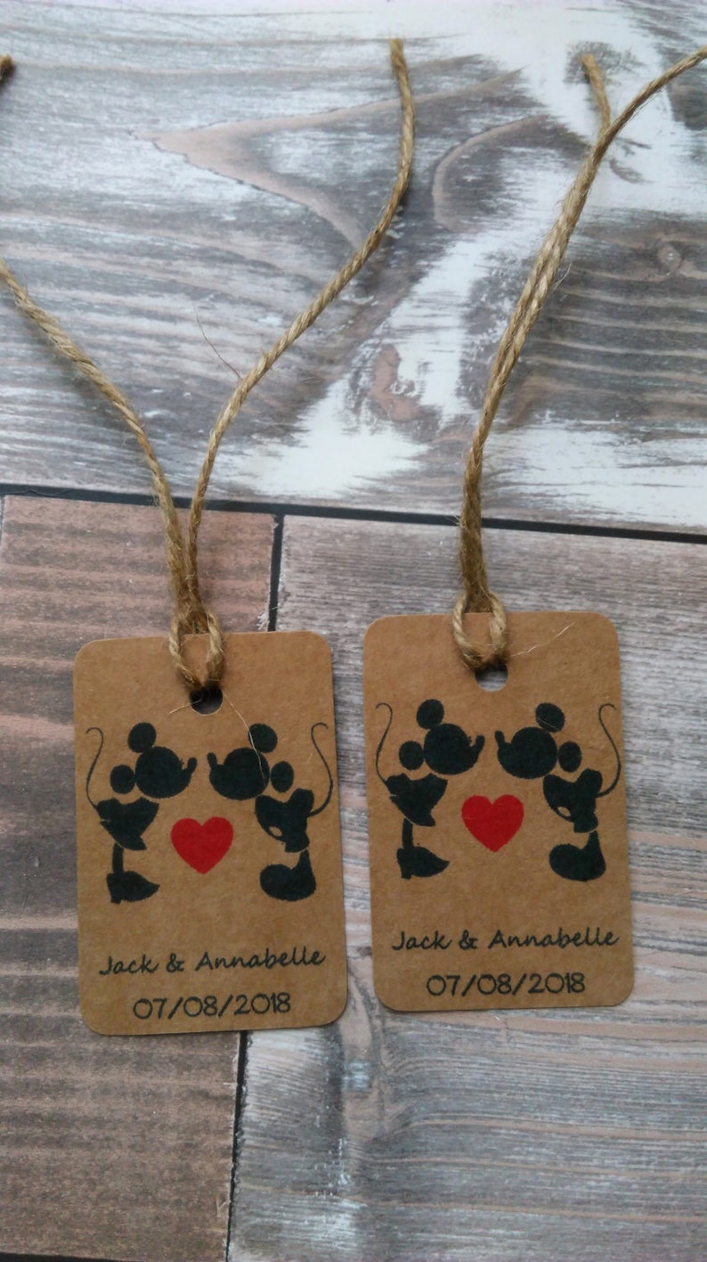 Disney Wedding tags, Disney favor tags, Disney favour tags, Mickey and Minnie wedding, Disney wedding, Disney hen party. image 4