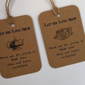 Deixe o amor fermentar, etiqueta para lembrancinhas de casamento, lembrancinhas para saquinhos de chá, chá de casamento, etiquetas de agradecimento, etiquetas para chá, etiquetas para festa do chá.