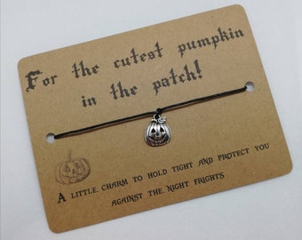 Halloween Pumpkin Charm Bracelet, Treat Alternative