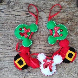 Disney Christmas decoration, Mickey and Minnie Christmas decoration, Disney Christmas bunting.