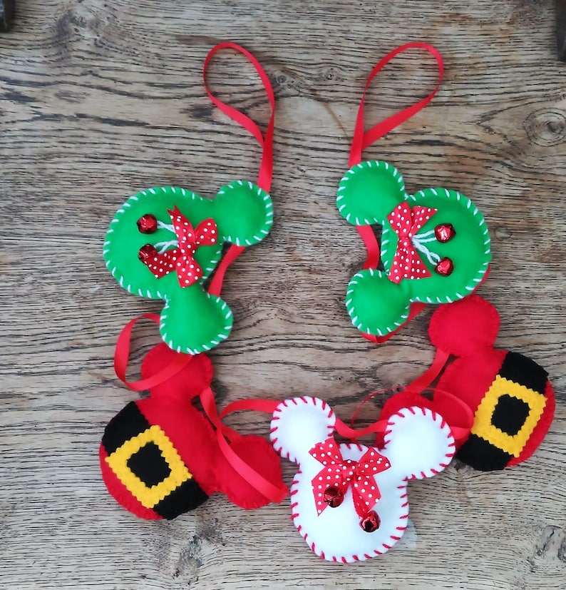 Disney Christmas decoration, Mickey and Minnie Christmas decoration, Disney Christmas bunting. image 1