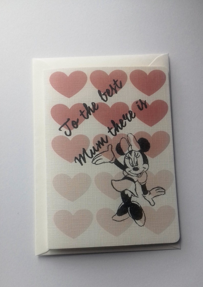 Minnie Mouse Mothers day card, Disney Mothers day card, Minnie mouse mum card, Mothers day card, Best Mum card. image 1