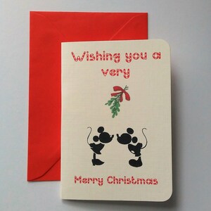 Disney Weihnachtskarte, Mickey und Minnie Card, Card Pack.